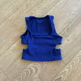 Tiger Friday Dancewear, Inspire Crop Top in Ribbed Blue, CL