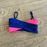 Tiger Friday Dancewear, Kennedy Crop Top in Voltage Blue Pink, CL