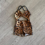 Tiger Friday Dancewear, Knockout Jumpsuit in Cheetah, CL
