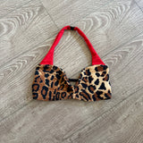 Tiger Friday Dancewear, Lolly Bra in Wild Cherry Cheetah and Black, AXS
