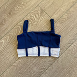 Tiger Friday Dancewear, McKinney Crop Top in Navy and White Mesh, CL