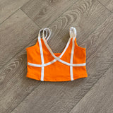Tiger Friday Dancewear, Miami Vice Crop Top in Julius Orange