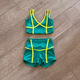 Tiger Friday Dancewear, Miami Vice Crop and Shorts Set 