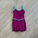 Tiger Friday Dancewear, Pipedream Jumpsuit in Purple and Blue Trim, CXL