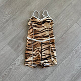 Tiger Friday Dancewear, Pipedream Jumpsuit in Siberian Tiger, CXL
