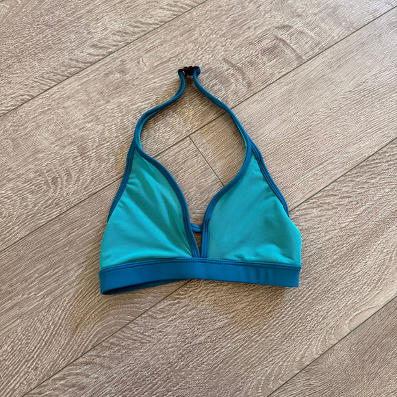 Tiger Friday Dancewear, Premiere Bralette top in Ocean Teal Blue, CXL