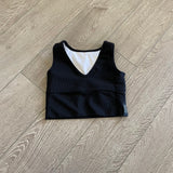 Tiger Friday Dancewear, Quattro Crop Top in Black and White, CL 