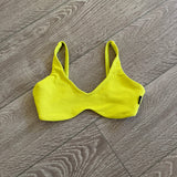 Tiger Friday Dancewear, Ruth Bralette in Ribbed Yellow crop top