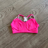 Tiger Friday Dancewear, Sizzle Crop Top in Malibu Pink White, CXL