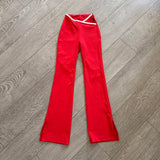 Tiger Friday Dancewear, Split Flare Leggings in Red, CL