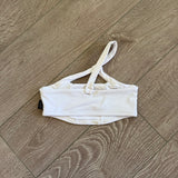 Tiger Friday, High Drama Crop Top in White, CL