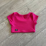 Tiger Friday, Honest Short Sleeved Crop Top in Pink, CL