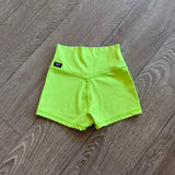Tiger Friday, Hot Cross Shorties in Fiji Neon Green, CXL
