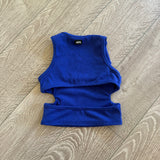 Tiger Friday, Inspire Crop Top in Ribbed Blue, CL