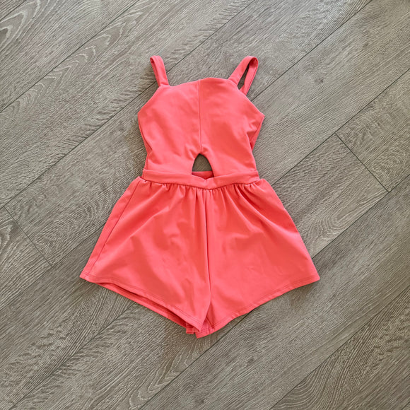 Tiger Friday, Jumpstreet Romper in Melon Orange, CL