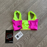 Tiger Friday, June Crop Top in Guava Pink Yellow, CL