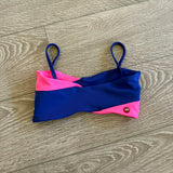 Tiger Friday, Kennedy Crop Top in Voltage Blue Pink, CL