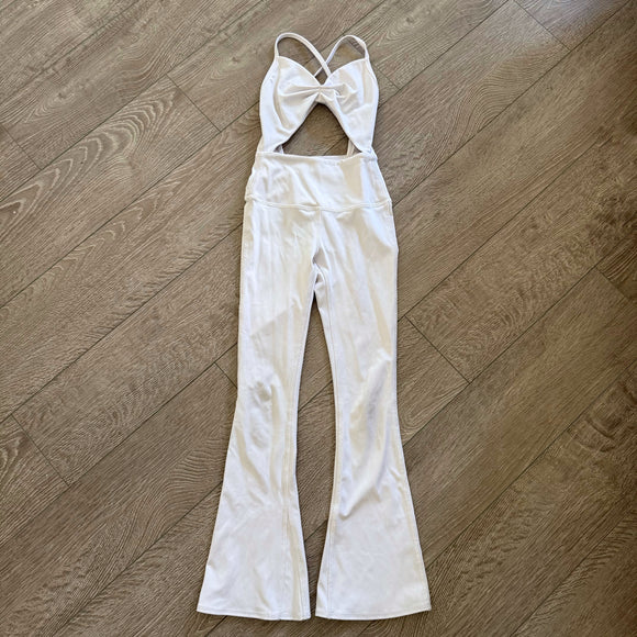 Tiger Friday, Knockout Unitard in White Chalk CXL