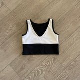 Tiger Friday, Quattro Crop Top in Black and White, CL 