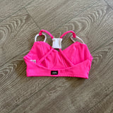 Tiger Friday, Sizzle Crop Top in Malibu Pink White, CXL