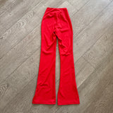 Tiger Friday, Split Flare Leggings in Red, CL