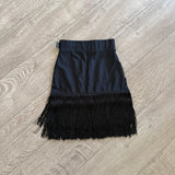 Tiger Friday, Tango Fringe Ballroom Skirt in Black, CM