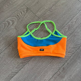 Tiger Friday, Vision Crop Top in Astro Orange Blue, AS