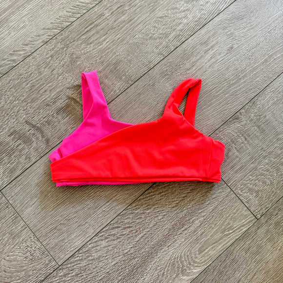 Tiger Friday dancewear, Monica Mix-and-Match Bralette in Hot Tamale Pink, CS