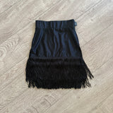 Tiger Friday dancewear, Tango Fringe Ballroom Skirt in Black, CM