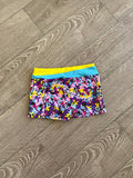 Jacques Moret Kids, Bright Colorful Dance Shorts, CM 8/10