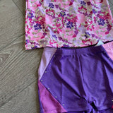 Jacques Moret Kids, Pink and Purple Tank Top and Shorts Set, CM 8/10