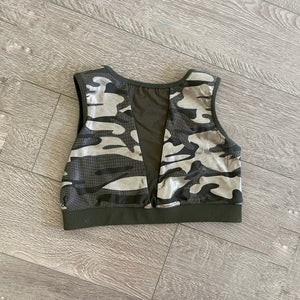 Soel Dancewear, Green Camo Crop Top, TM 4/6