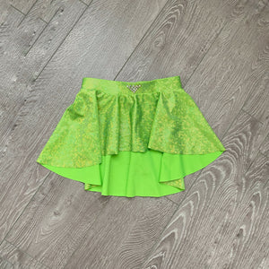 Neon Green High Low Ballroom Skirt, CM 8