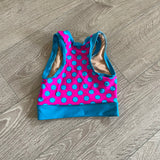 JCD, Pink Blue Polka Dot Crop Top, CL 7/8