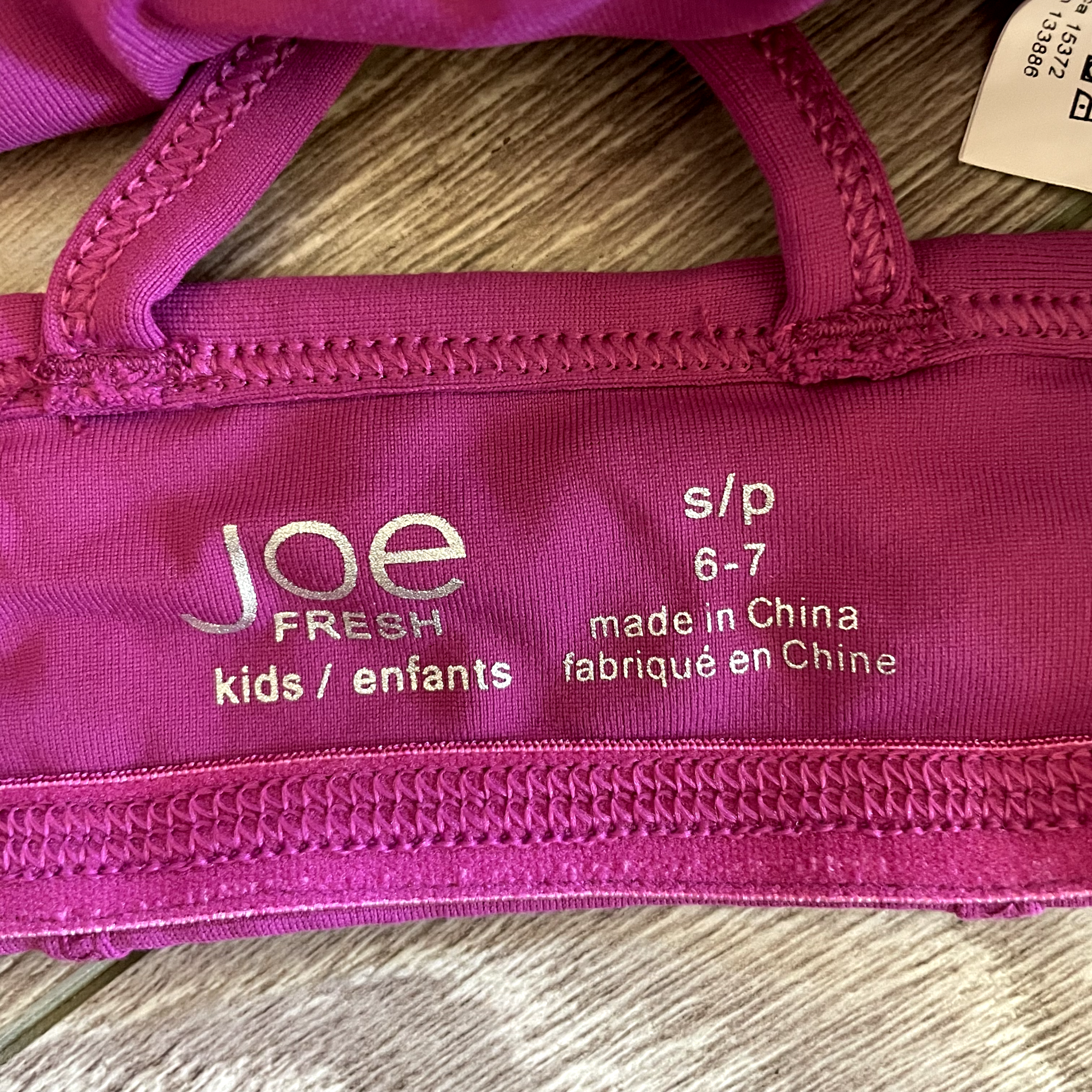 Joe Fresh, Cherry Pink Sports Bra, CS 6/7 – Dancewear Resale 3.0