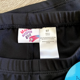 Jacques Moret Kids, Black Gym Shorts with Silver Blue Pink, CS 5/6