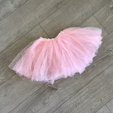 Light Pink Silver Stars Tutu Skirt, CS 5/6