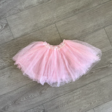 Light Pink Silver Stars Tutu Skirt, CS 5/6