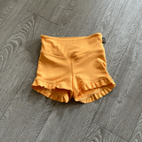 Tiger Friday Dancewear, Filly Bootie Shorts in Creamsicle Yellow, CXL